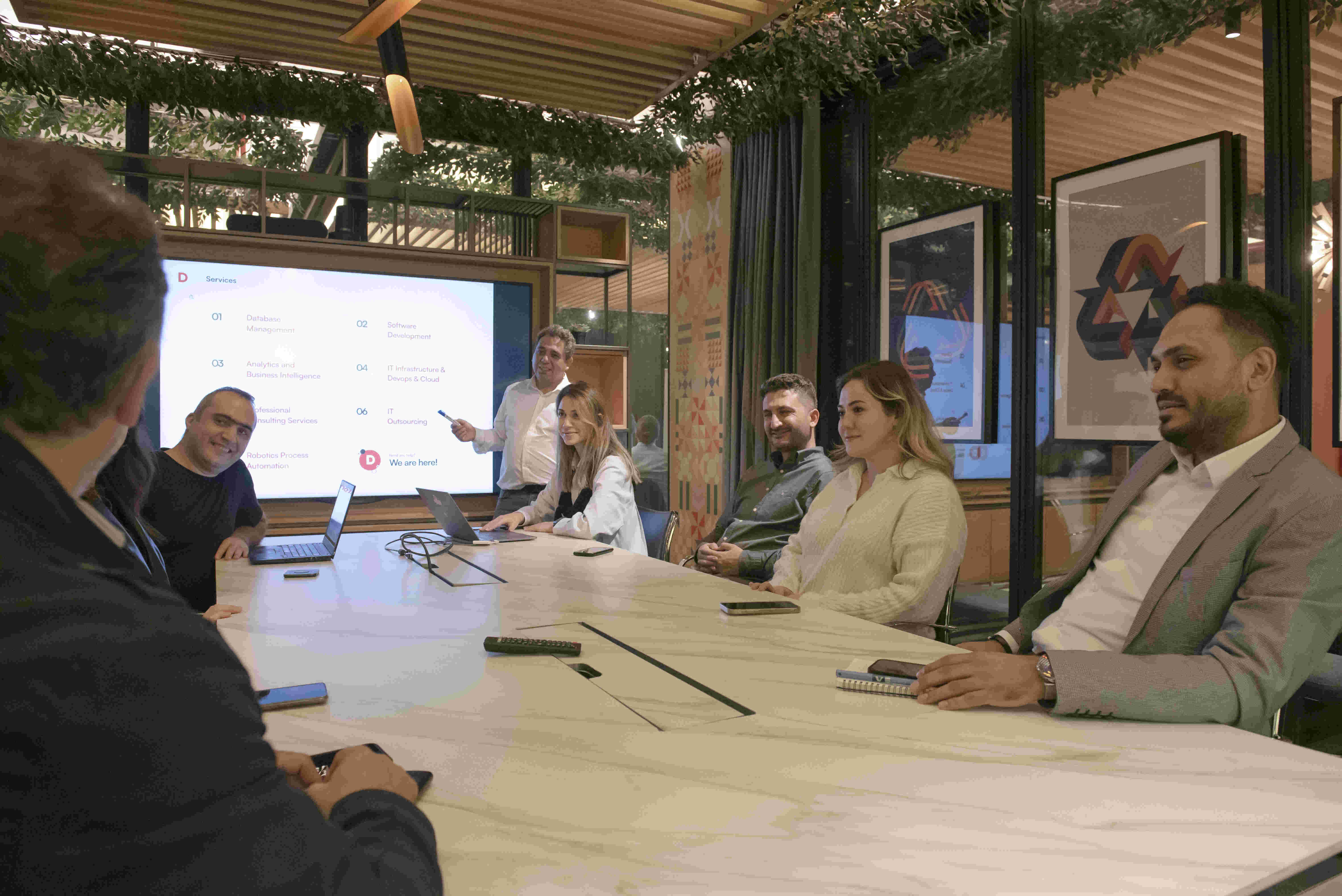 Deka Technology Team in einer Partner-Strategiebesprechung