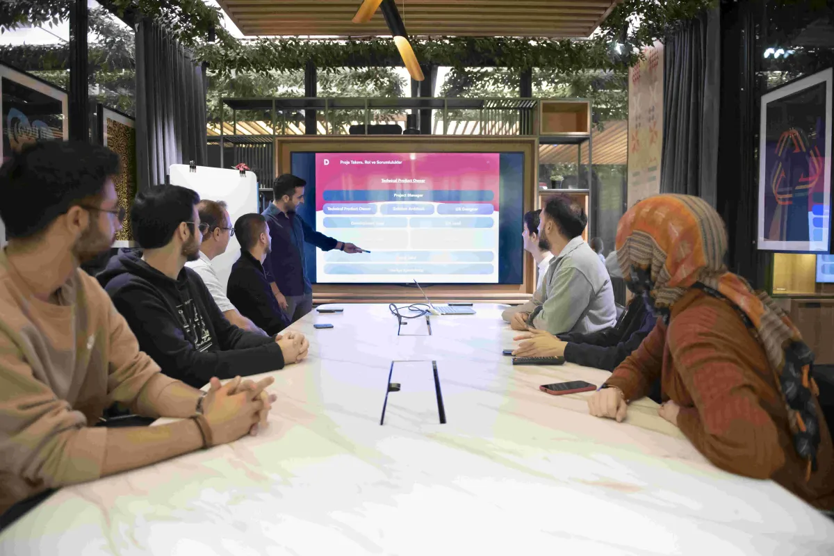 Technical presentation with full team